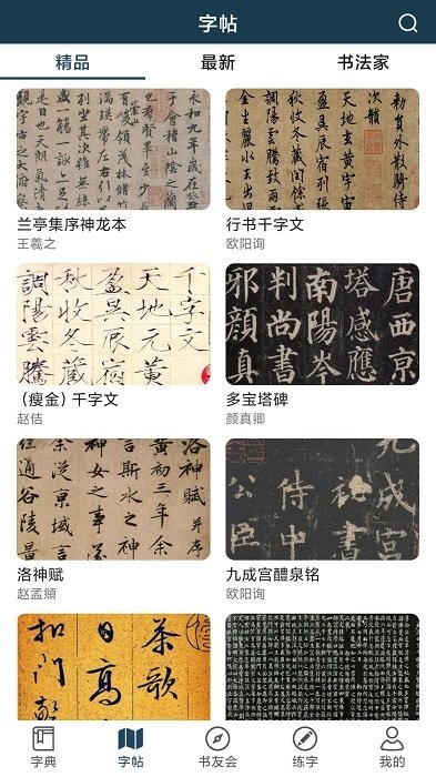 汉字书法字典
